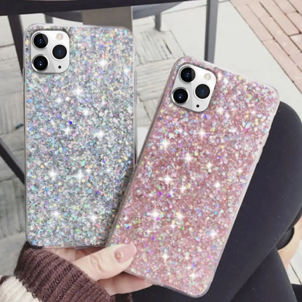 LLZ.COQUE 2 шт Алмазный чехол для телефона IPhone 11 Pro XS Max XR X 6 6S Plus 5 5S SE 7 8 Блестящий