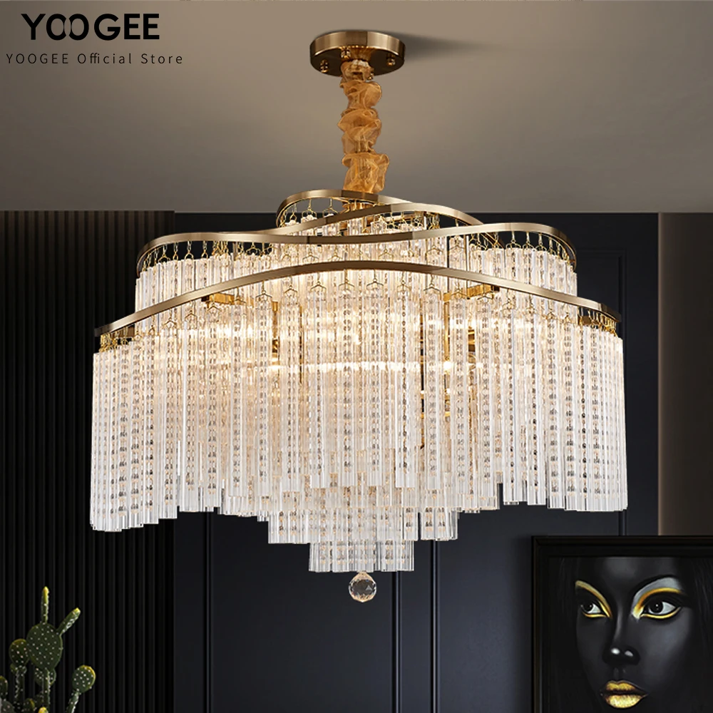 Crystal Chandelier for Dining Living Room Kitchen Island Lamp Gold LED Home Decoration Lighting Fixture | Освещение