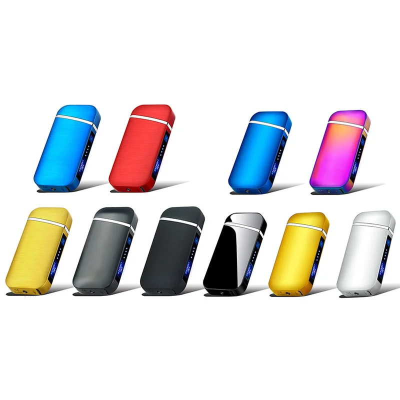 Ветрозащитная двухдуговая Зажигалка беспламенная электронная заряжаемая через