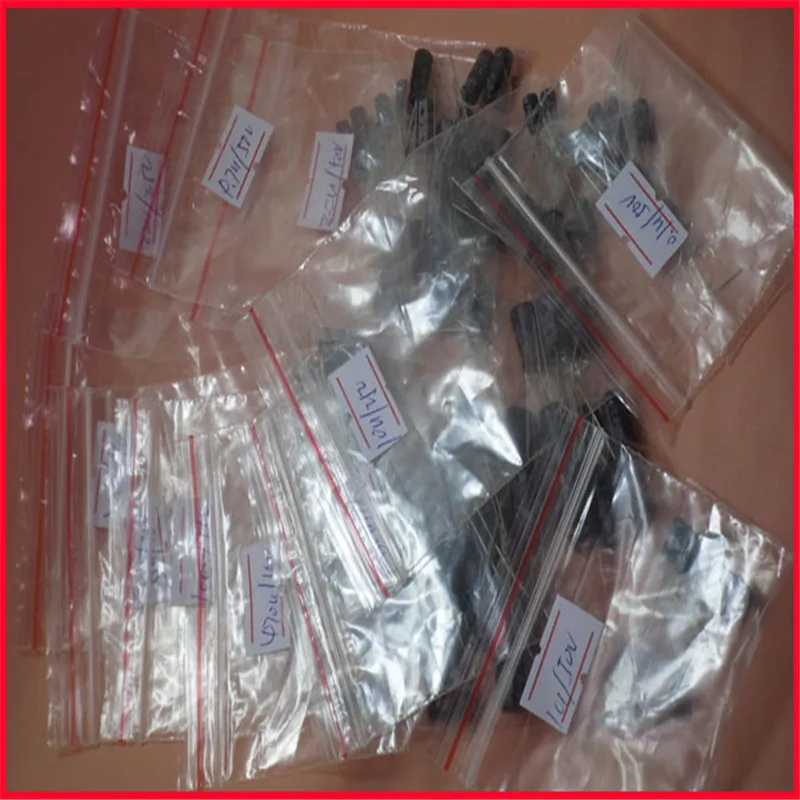 

Component package 0.1UF-470UF electrolytic capacitor package 12 kinds, 10 of each kind, a total of 120 specials