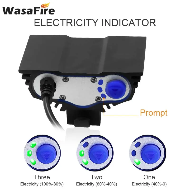 WasaFire Hot X3 велосипедный светильник 6000 люмен 4 режима XM-L T6 светодиодный велосипедный передний светильник батарейный блок+ зарядное устройство Аксессуары для велосипеда