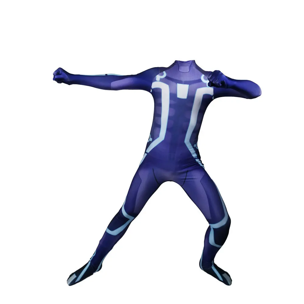 Костюм для косплея Tron Legacy взрослых и детей комбинезон Zentai боди мальчиков |