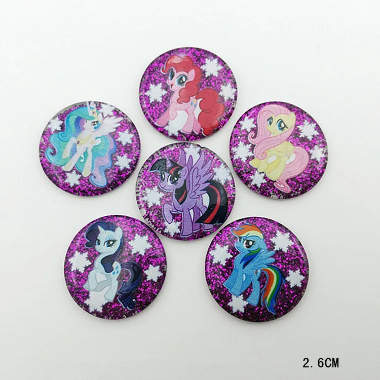 10 шт./лот смешанные Мультяшные Кабошоны с плоской задней поверхностью 26 мм DIY