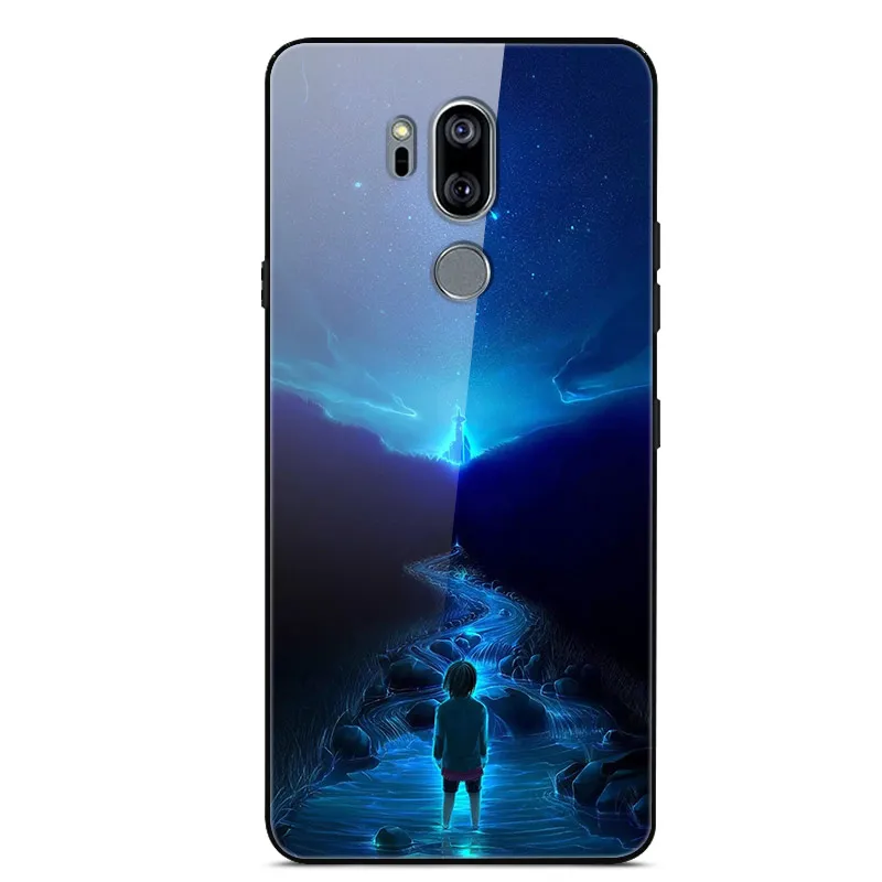 24 Для LG G7 чехол thinq закаленное стекло твердая задняя крышка для LG G7 LGG7 чехол G710 G 7 чехол для телефона для LG G7 Plus G7+ роскошный чехол - Цвет: 24