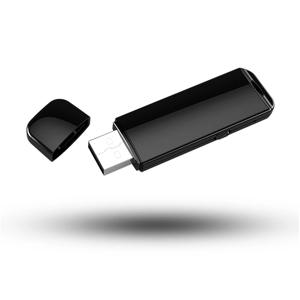 Маленький USB флеш-накопитель, диктофон с функцией голосовой активации, 4 ГБ, 8 ГБ, 16 ГБ, 32 ГБ, мини невидимое устройство записи звука, u-диск, диктофон - Цвет: Черный