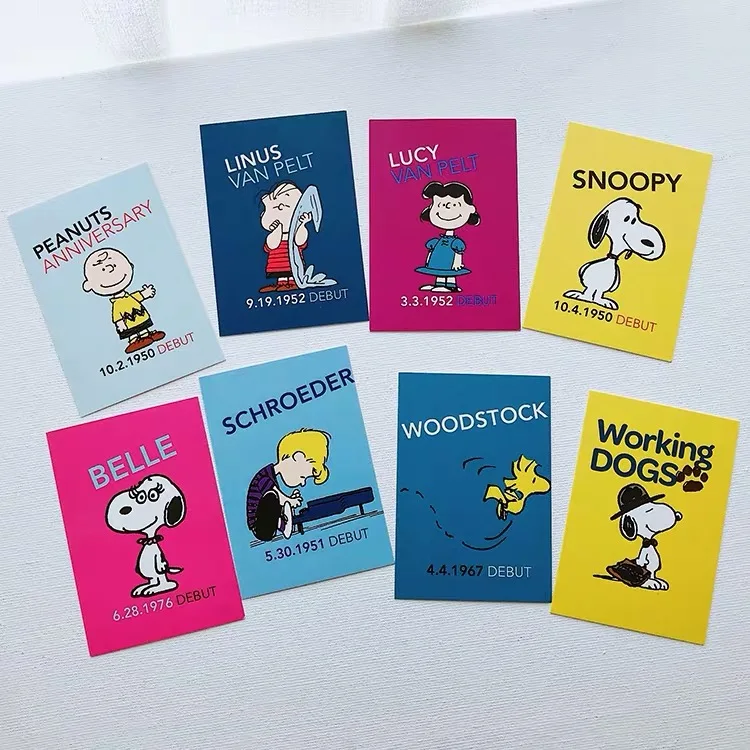 8 шт. Ins Peanuts изгой карта собаки милый мультфильм доска для сообщений доска для фото дисплей доска украшение стены визитная карточка дисплей - Цвет: 03