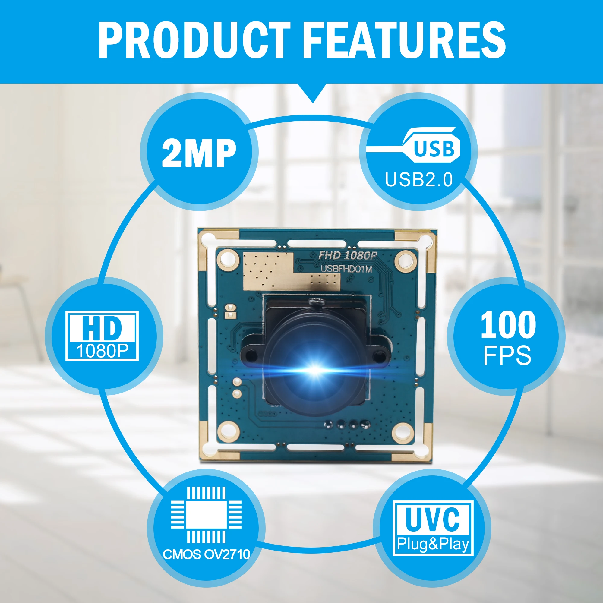 1080P HD объектив рыбий глаз с углом обзора 180 градусов USB камера видеонаблюдения