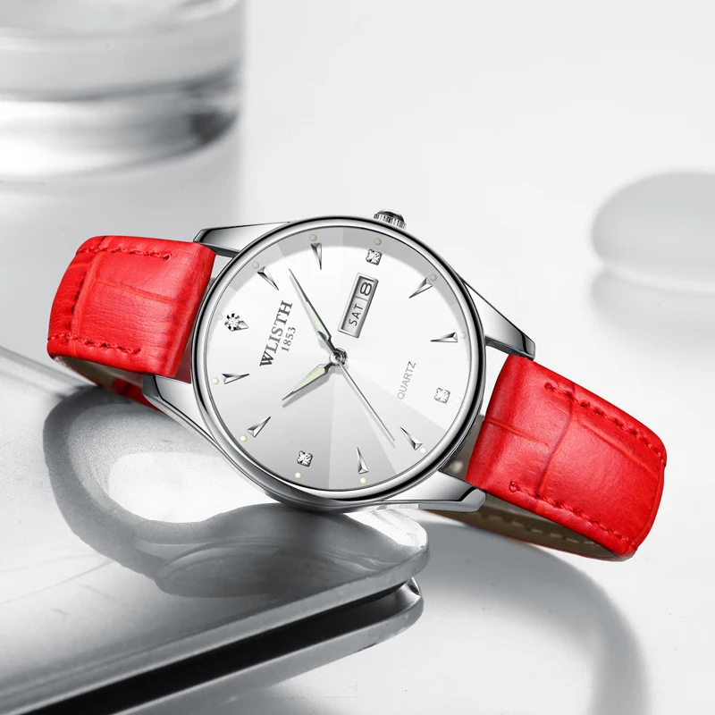WLISTH-relojes de moda para mujer, pulsera de cuarzo con abertura para fecha luminosa, resistente al agua, 2020