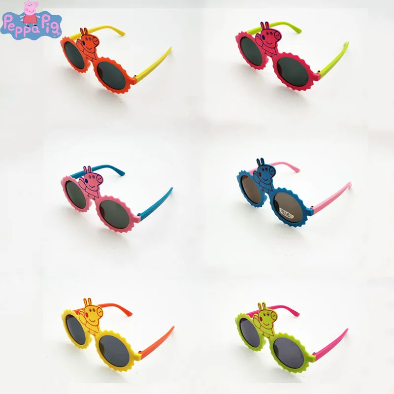 

Peppa Pig Sunglasses George Pig Family Children's Cartoon Anime Anti-UV Sunglasses 3-8 Kids Toys for Children Gifts 2P07