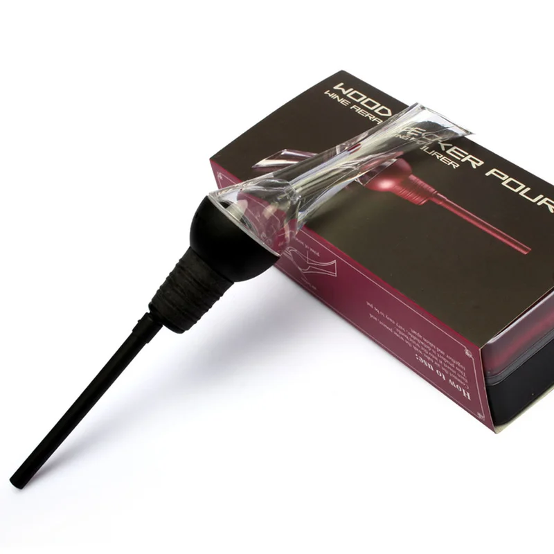 New Acrylic Rubber Instant Wine Aerating Pourer Decanter Spout Reusable