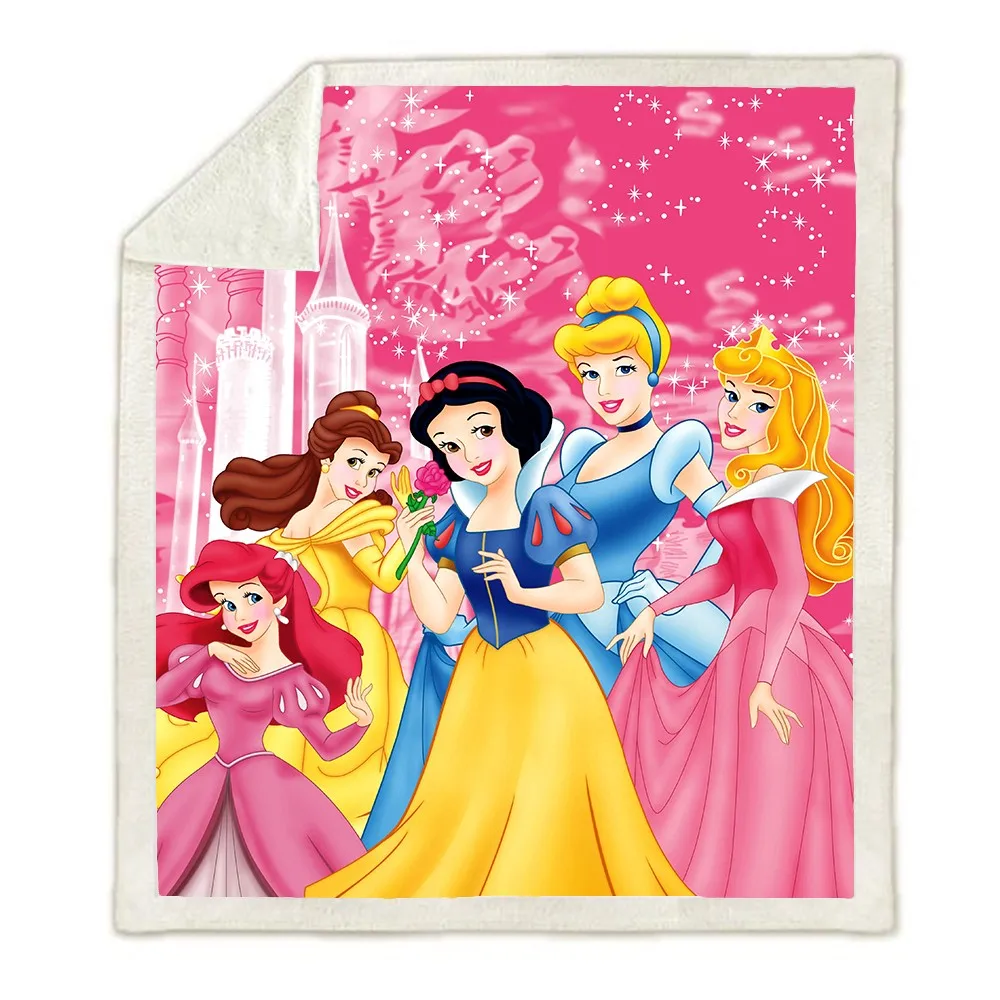 Disney Princess Beauty and Beast Blankets Plush Blanket Throw for Sofa Bed Cover Single Twin Bedding Baby Girls Children Gift