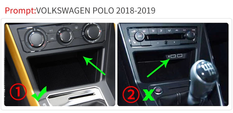 Smabee центральной консоли коробка для хранения VW POLO Plus GTI приборной панели Tidying коробка для Volkswagen аксессуары для POLO черный
