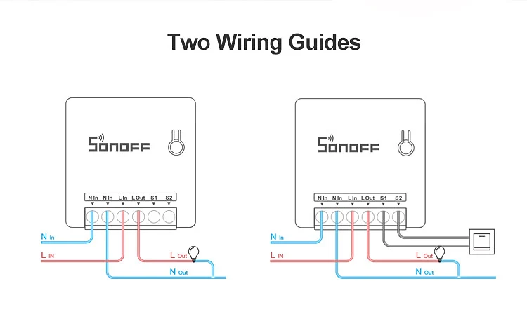 SONOFF Мини DIY WiFi переключатель Автоматизация голосовой пульт дистанционного управления двухсторонний умный переключатель маленький корпус таймер работа с Alexa Google Home