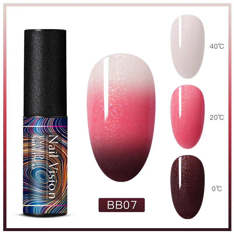 Nail Vision 5 мл, Термальный гель для изменения цвета, голографический лак для ногтей, блеск, замачиваемый, УФ-Гель-лак, сделай сам, дизайн ногтей, Гель-лак - Цвет: EES07947