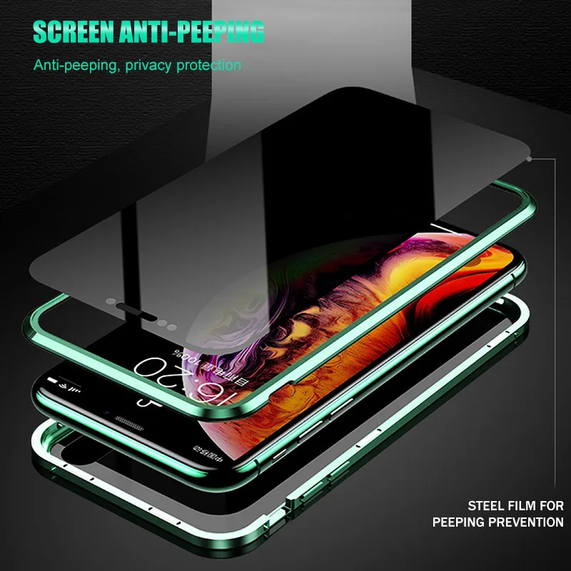 Магнитный чехол для huawei P30 P20 Pro, двусторонний, закаленное стекло, металлический бампер, анти-писк, чехол для huawei P20 P30, чехол