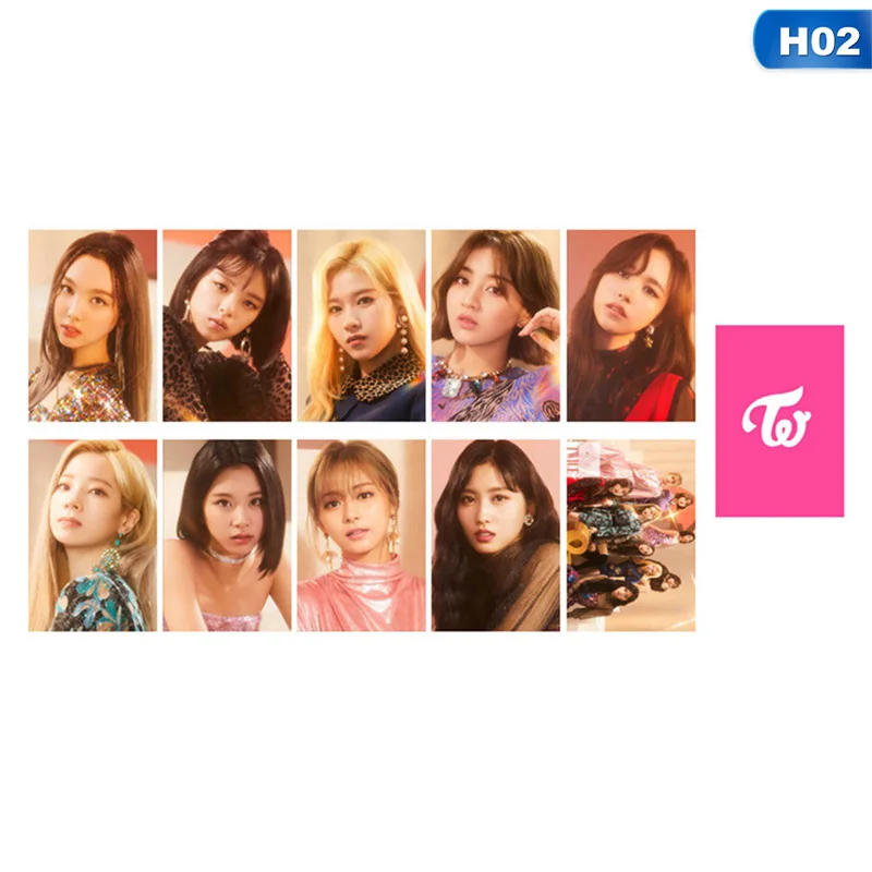 10 шт./компл. KPOP дважды альбом Feel Special Lim Na Yeon MOMO Tzuyu Mina Двусторонняя ЛОМО карта фото поздравительная маленькая открытка