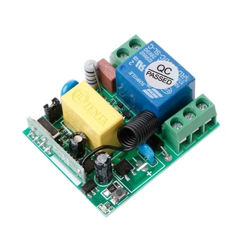 

AC 220V 10A 1CH RF 433MHz Wireless Remote Control Switch Receiver + Transmitter Kit