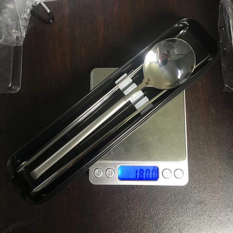High-grade stainless steel spoon fork chopsticks student portable tableware travel outdoor set Kitchen accessories Useful