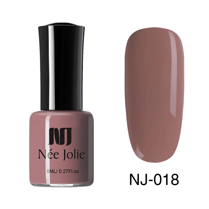 NJP-018 NEE JOLIE 8 мл Лак для ногтей чистая Серия матовый эффект лак для ногтей 7,5/3,5 мл зеркальный лак для ногтей 64 Цвета Доступные украшения - Цвет: NJP-018