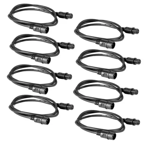 

8 pcs Stage Par Light Cable Wire 4ft/1.2m 3 Pin Signal Connection DMX Cable