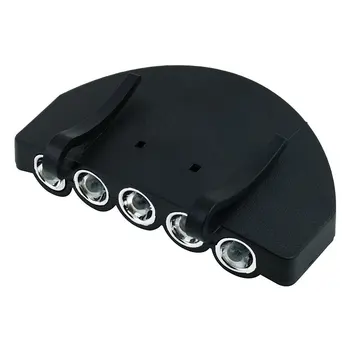 

5 LED Cap Light Clip-on Hat Outdoor Practical Head Lamp with Switch Dimmable for Camping Hunting Hiking Lamp