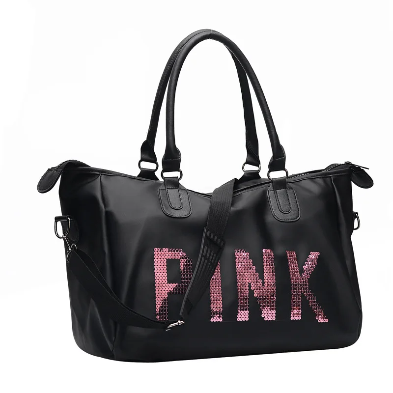 

WOMEN'S Bag Manufacturers Wholesale 2018 New Style Europe And America Sequin Lettered Bag Hand Single-Style Shoulder Travel Fitn