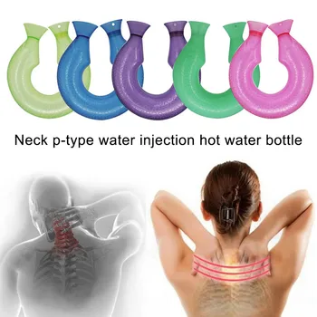 

NEW Hot Water Bottle U Type Transparent PVC Rubber Neck Protection Warm Soothing Aching