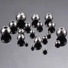 50Pcs/Lot Silver Color Stainless Steel Spacer Beads Loose Ball With Hole Charm Bracelets Bangles DIY For Jewelry Making 2