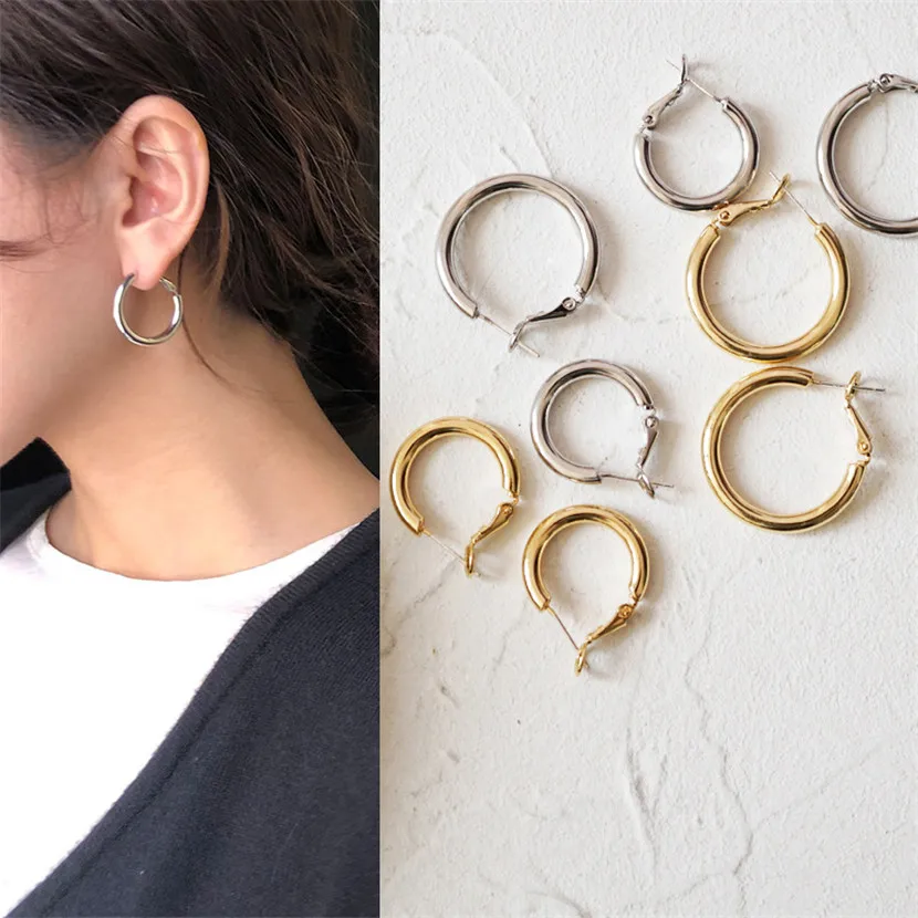 

Hoop Earrings For Women Undefined 2020 Trend Jewelry Punk Wholesale Christmas Gifts Vintage Metal Gold Earring Korean Wholesale