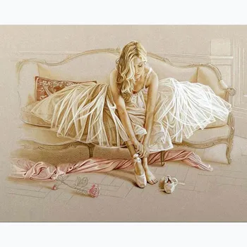 

Diamond Painting Dancer Girl Full Diamond Embroidery Pattern Rhinestones Decor Needlework 3D DIY Diamond Mosaic Kit