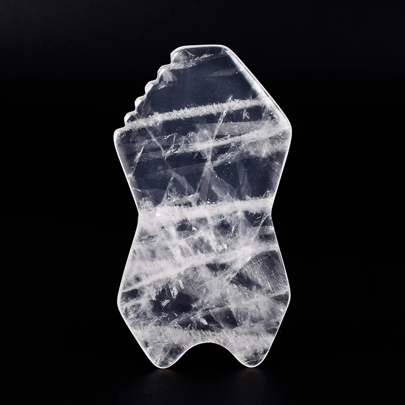 Гребень Rock Quartz Gua Sha инструмент натуральный камень средства для ухода за телом спа иглоукалывание соскабливание многофункциональный массажер для головы лица