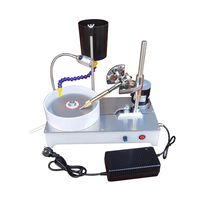 Gem Grinding Machine 120W Small Jewelry Jade Faceting Machine Digital Display Grinding and Polishing
