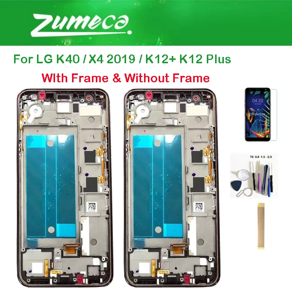 

Without/With Frame For LG K40 X420EM X420MW LMX420 K12+ X420BMW X4 2019 LCD Display Touch Screen Digitizer Black Color+Kits