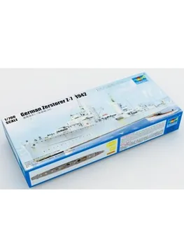 Трубач 05793 1/700 весы Пособия по немецкому языку Zerstorer Z-7 1942 Звездного разрушителя, военный корабль модель игрушка хобби сборки Пластик наборы ...