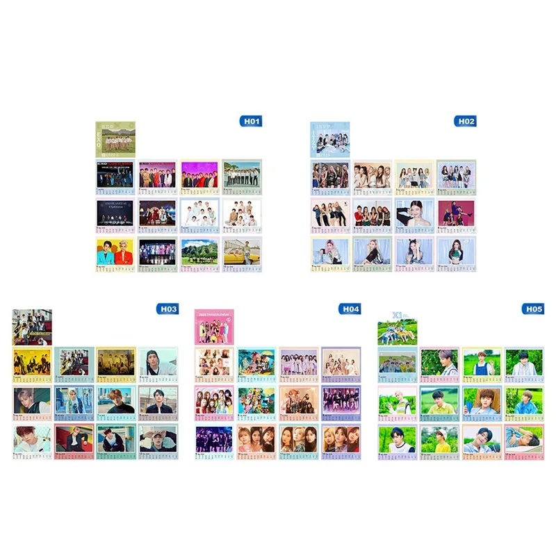 Kpop EXO ITZY STARKIDS TWICE X1 Настольный календарь K-POP календарь план книга веер коллекция подарок