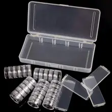 25-сетка украшения для маникюра коробка утилита прочный Пластик Портативный легкие ювелирные изделия для ногтей Ювелирные изделия с алмазами контейнер для хранения