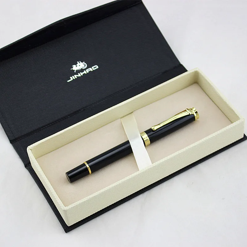 JINHAO 500 черно-белая перьевая ручка бизнес-класса 0,5 мм бизнес-офисный подарок студенческие чернильные ручки школьные принадлежности канцелярские принадлежности - Цвет: Светло-серый