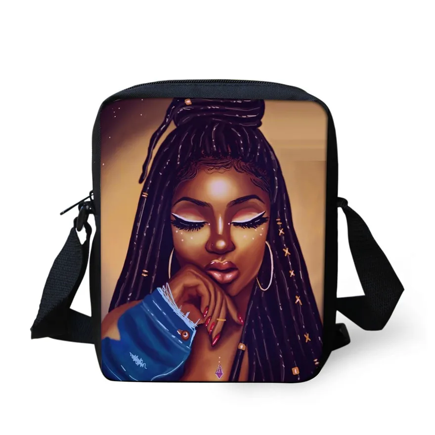 FORUDESIGNS/черная женская сумка на плечо в африканском стиле для детей, мини-сумка через плечо, женские маленькие сумки-мессенджеры, женские сумки, Bolsa - Цвет: YQ4099E