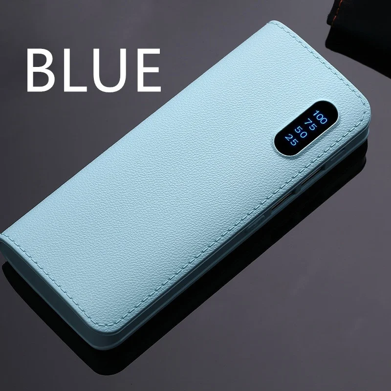 Синий Power bank10000 мАч Внешний аккумулятор повербанк 2USB светодиодный Carregador портативный мобильный телефон зарядное устройство для samsung Iphone XS - Цвет: Синий