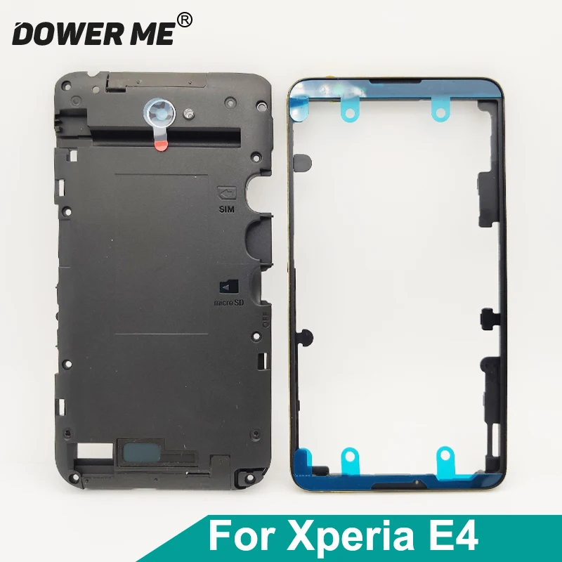 Дауэр Me Передняя ЖК-экран Рамка задняя крышка Hoder для sony Xperia E4 E2003 E2033