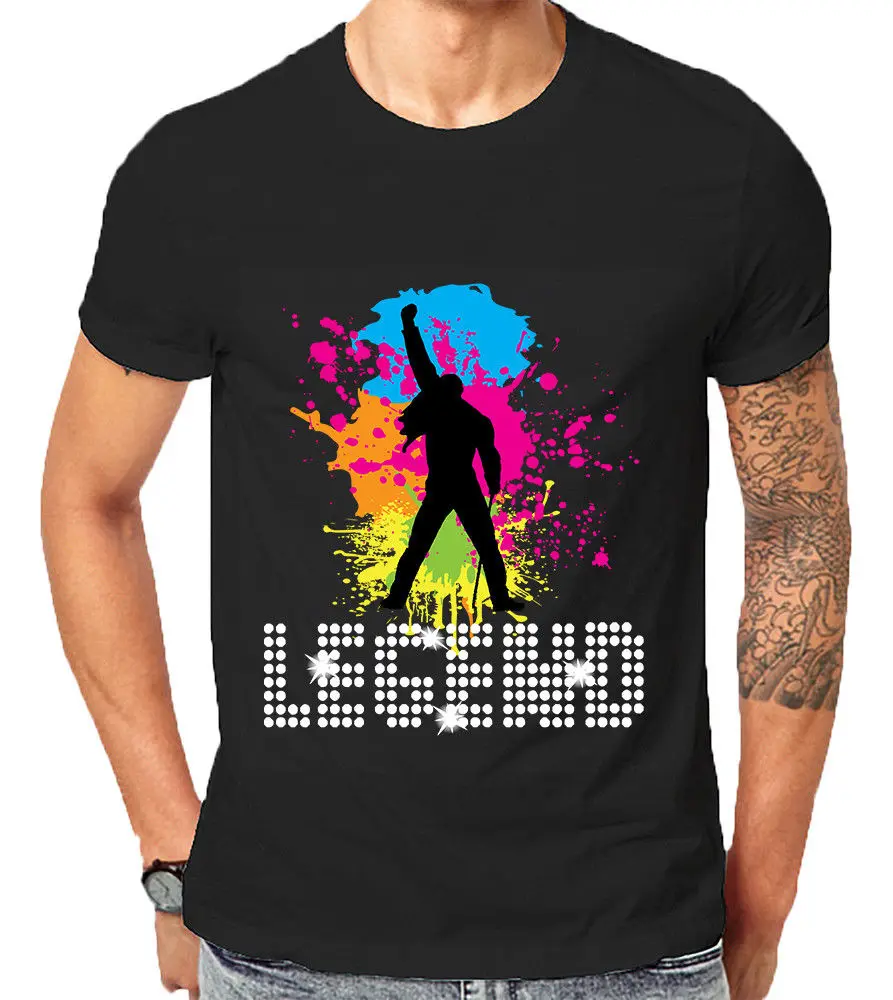 Freddie Mercury Queen Bohemian Rhapsody We Will Rock You T-Shirt Family Xmas Gift 3D T Shirt Men Plus Size Cotton Tops Tee | Мужская
