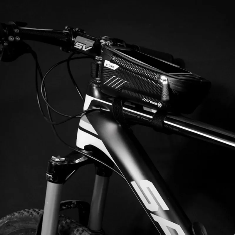 Сумка для горного велосипеда непромокаемая Водонепроницаемая MTB Передняя сумка чехол для мобильного телефона Аксессуары для велосипеда рамка Передняя сумка