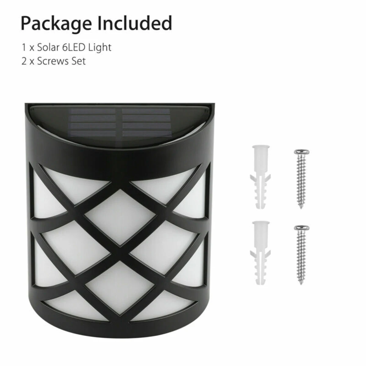 6 светодиодный Модернизированный Солнечный пейзаж настенные светильники датчик