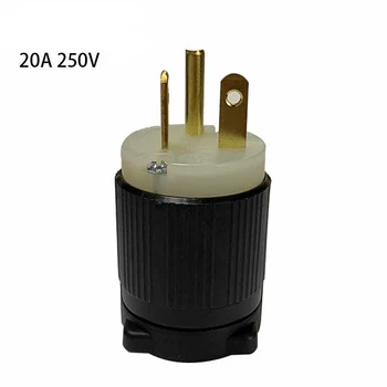 

US Nema 6-20P Industrial Groungding Male Plug 2 Pole 3 Wire Connector plug with Power Cable Cord 20A 250V KY36