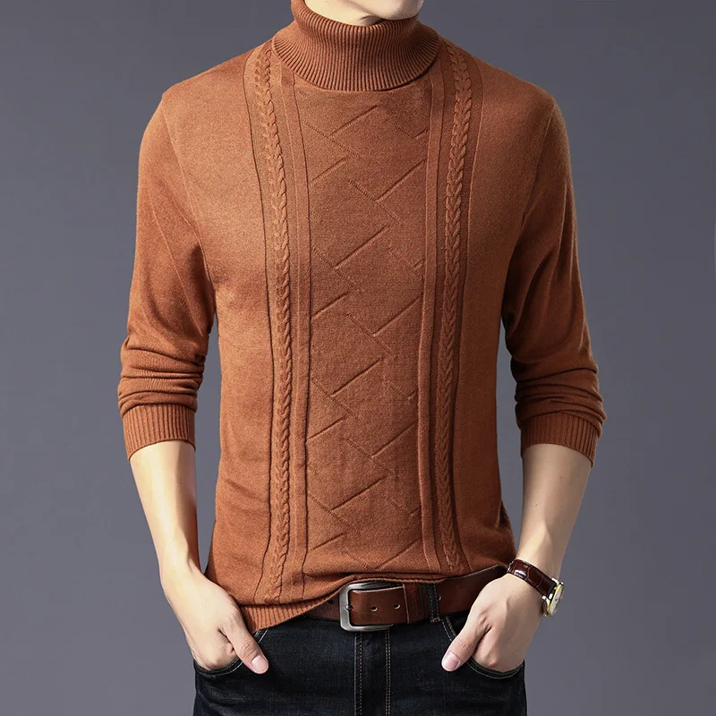 

Sweater Men's Turtleneck Pullovers Pull Homme Cashmere Woolen Pullover Men Clothes 2020 Winter thick Warm Mens Sweaters