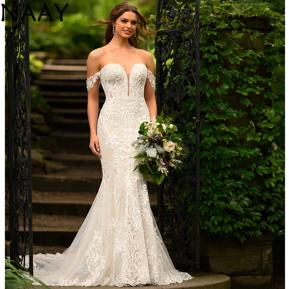 

NAAY Lace Mermaid Wedding Dresses 2020 High Quality Sleeveless Backless Princesss Plus Size Bridal Gowns Vestidos De Noiva