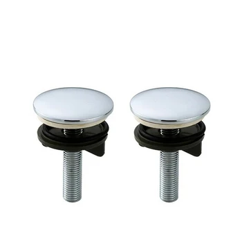 

2pcs Decorative Chrome Plated Durable Cover Hole Stopper Kitchen Faucet Bathtub Sink Plug Brass Rustproof Blanking Accessories
