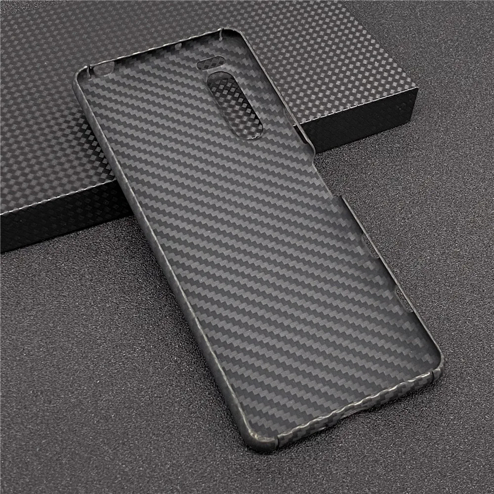 Real Carbon Fiber Lens Protection Phone Case for Sony Xperia 5 II 5G Carbon Fiber Hard Cover Cases