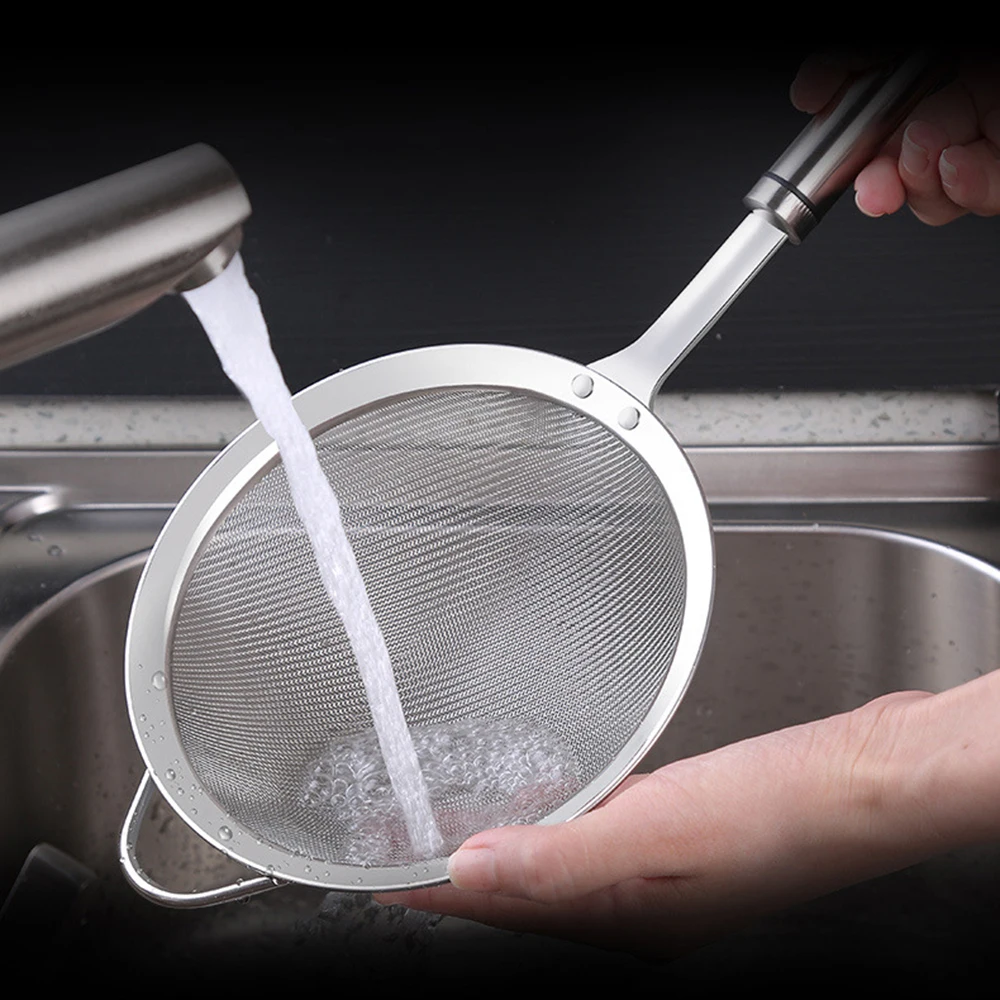 1pcs 304 Stainless Steel Soy Milk Filter Sesame Drug Residue Juice Mesh Sieve Kitchen Filter Colander For Kitchen Supplies
