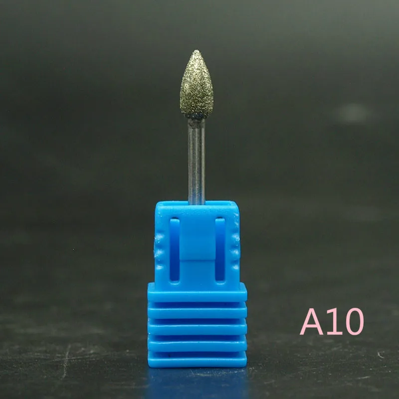 A10 KIMAXCOLA 3/3" Алмазная дрель для ногтей Фрезерный резак для ногтей электрическое сверло для ногтей для маникюра Сверла Биты-аксессуары дрель для ногтей - Цвет: A10